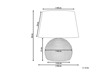 Zannone Bordslampa 46 cm E27 - Ljus trä/Vit - Belysning & el - Inomhusbelysning & lampor - Sänglampor & nattduksbordslampa - Sänglampa bord