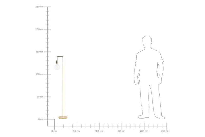 Savenay Golvlampa 140 cm - Guld - Belysning & el - Inomhusbelysning & lampor - Sovrumslampa