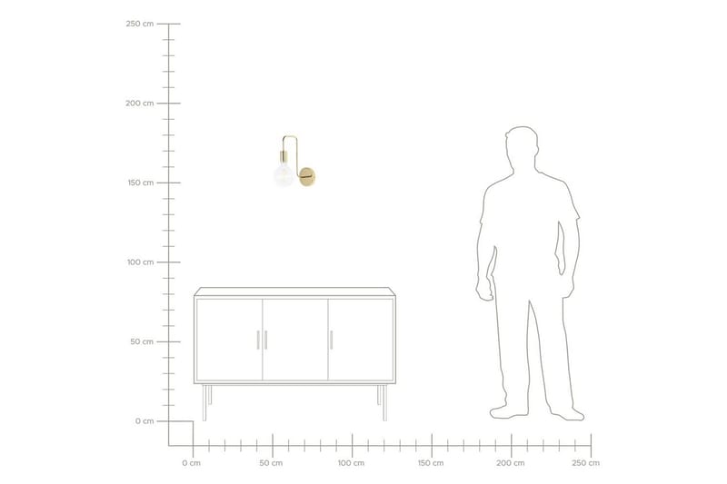 Savenay Vägglampa E27 - Guld - Belysning & el - Inomhusbelysning & lampor - Sänglampor & nattduksbordslampa - Sänglampa vägg