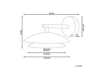 Solab Vägglampa E27 - Guld/Vit - Belysning & el - Inomhusbelysning & lampor - Sänglampor & nattduksbordslampa - Sänglampa vägg