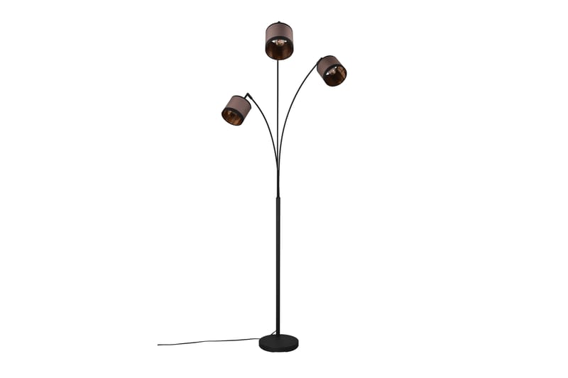 Davos Golvlampa 3L E14 mattsvart/ greige - Matt svart/Greige - Belysning & el - Inomhusbelysning & lampor - Sovrumslampa
