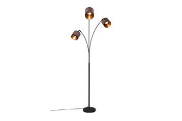 Davos Golvlampa 3L E14 mattsvart/ greige - Matt svart/Greige - Belysning & el - Inomhusbelysning & lampor - Sovrumslampa