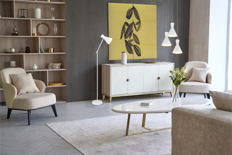 Enzo Golvlampa E27 mattvit - Matt vit - Belysning & el - Inomhusbelysning & lampor - Sovrumslampa