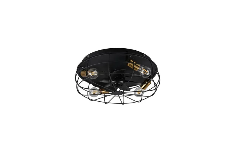 Fläkt TRIO Trondheim Mattsvart - Mattsvart - Belysning & el - Inomhusbelysning & lampor - Sovrumslampa - Taklampa sovrum