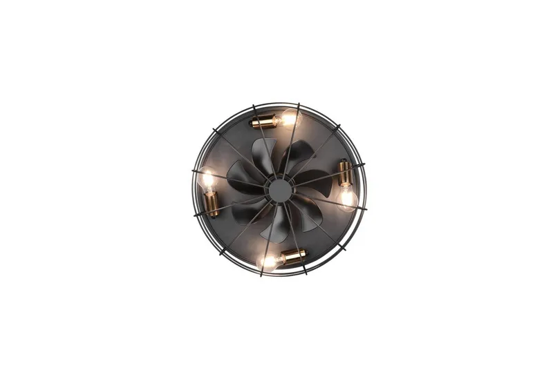 Fläkt TRIO Trondheim Mattsvart - Mattsvart - Belysning & el - Inomhusbelysning & lampor - Sovrumslampa - Taklampa sovrum