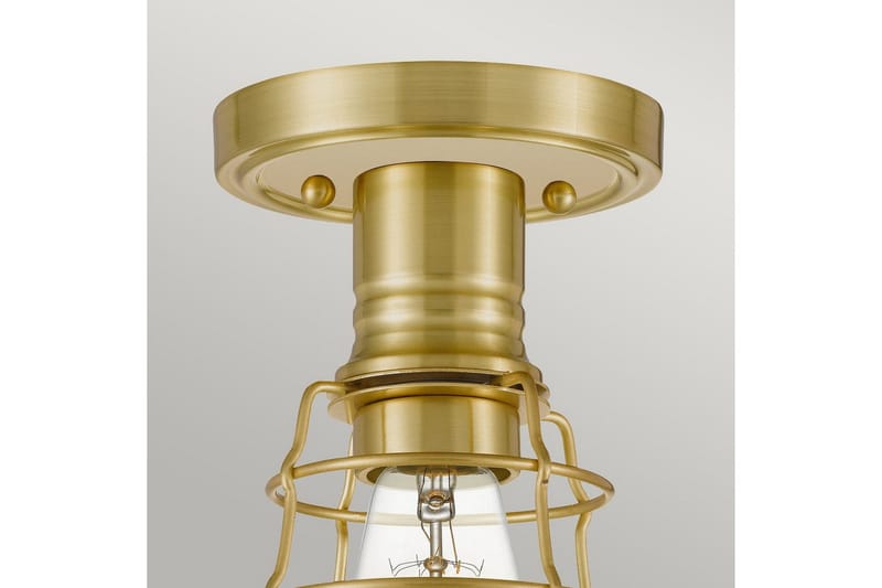 Halvflöjtmonterad Quoizel Mixon Borstad mässing - Borstad mässing - Belysning & el - Inomhusbelysning & lampor - Sovrumslampa - Taklampa sovrum