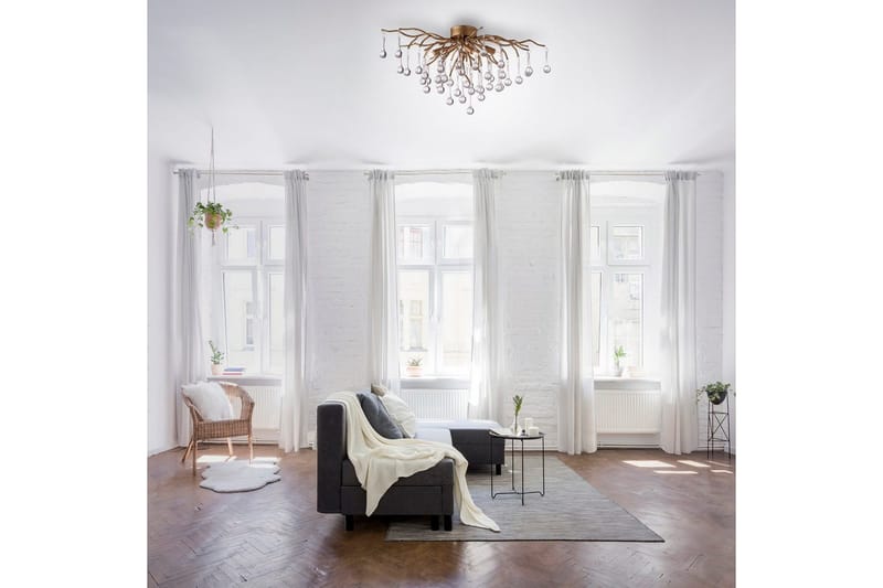 Istapp Paul Neuhaus Taklampa - Brass - Belysning & el - Inomhusbelysning & lampor - Sovrumslampa - Taklampa sovrum