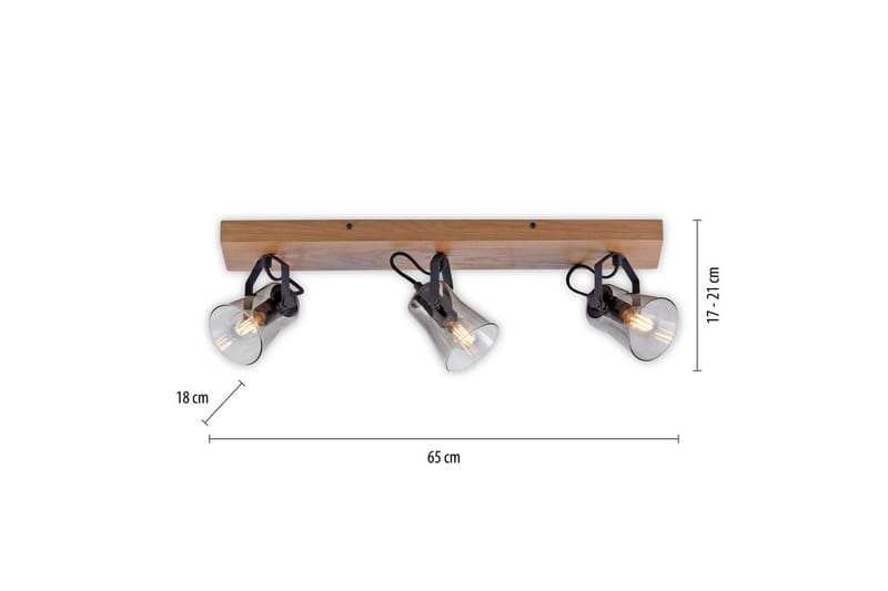 Langström Just Light Taklampa - Wood - Belysning & el - Inomhusbelysning & lampor - Sovrumslampa - Taklampa sovrum