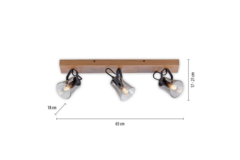 Langström Just Light Taklampa - Wood - Belysning & el - Inomhusbelysning & lampor - Sovrumslampa - Taklampa sovrum