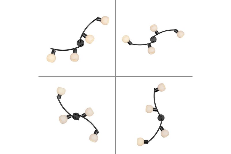 Loki Just Light Taklampa - Black - Belysning & el - Inomhusbelysning & lampor - Sovrumslampa - Taklampa sovrum