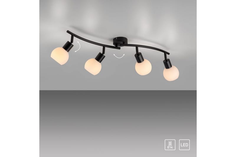 Loki Just Light Taklampa - Black - Belysning & el - Inomhusbelysning & lampor - Sovrumslampa - Taklampa sovrum