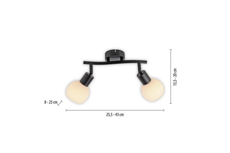 Loki Just Light Taklampa - Black - Belysning & el - Inomhusbelysning & lampor - Sovrumslampa - Taklampa sovrum