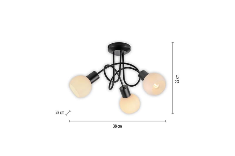 Loki Just Light Taklampa - Black - Belysning & el - Inomhusbelysning & lampor - Sovrumslampa - Taklampa sovrum