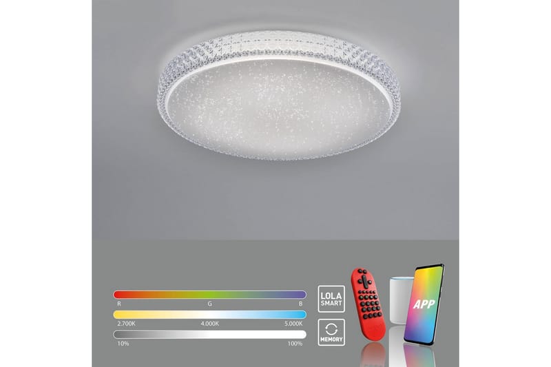 Lolasmart Frida Just Light Taklampa - Transparent - Belysning & el - Inomhusbelysning & lampor - Sovrumslampa - Taklampa sovrum