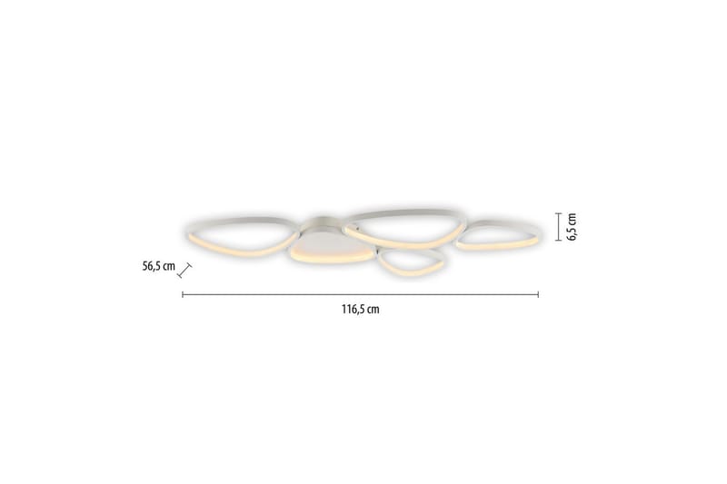 Pebbles Just Light Taklampa - White - Belysning & el - Inomhusbelysning & lampor - Sovrumslampa - Taklampa sovrum