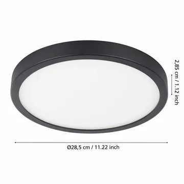 Plafond Argolis Ø285 mm - Svart - Belysning & el - Inomhusbelysning & lampor - Sovrumslampa - Taklampa sovrum