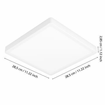 Plafond Argolis 285x285 mm - Vit - Belysning & el - Inomhusbelysning & lampor - Sovrumslampa - Taklampa sovrum
