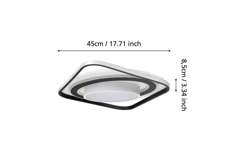 Plafond Eglo Benalauria Svart/Vit - Belysning & el - Inomhusbelysning & lampor - Sovrumslampa - Taklampa sovrum