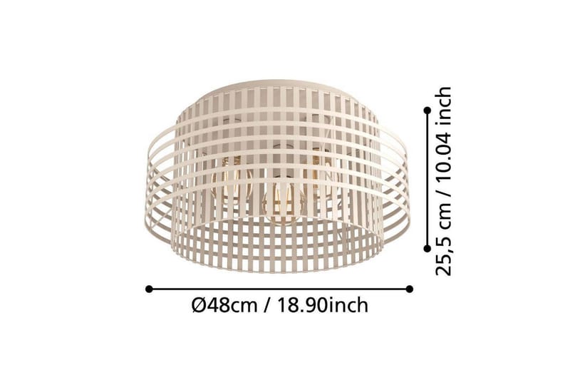 Plafond Eglo Oltamar Sand - Belysning & el - Inomhusbelysning & lampor - Sovrumslampa - Taklampa sovrum