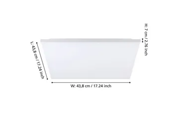 Plafond Eglo Trupiana Vit 437x437 mm - 437x437 mm - Belysning & el - Inomhusbelysning & lampor - Sovrumslampa - Taklampa sovrum