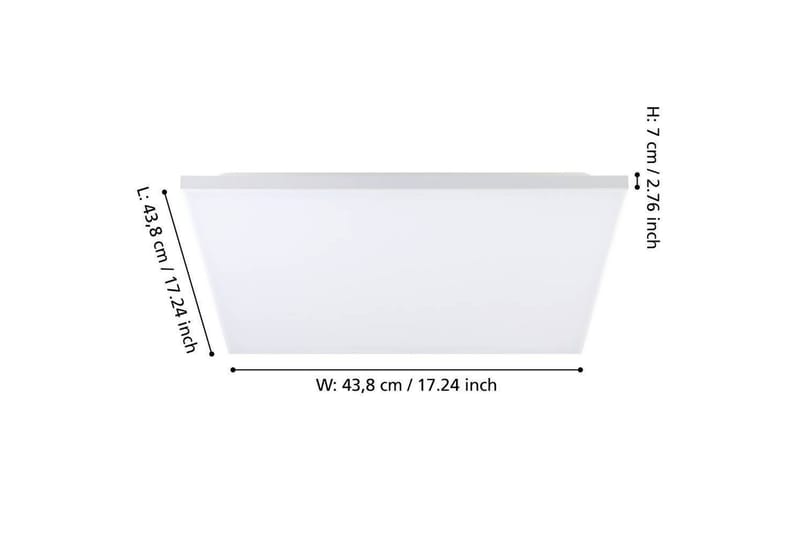 Plafond Eglo Trupiana Vit 437x437 mm - 437x437 mm - Belysning & el - Inomhusbelysning & lampor - Sovrumslampa - Taklampa sovrum