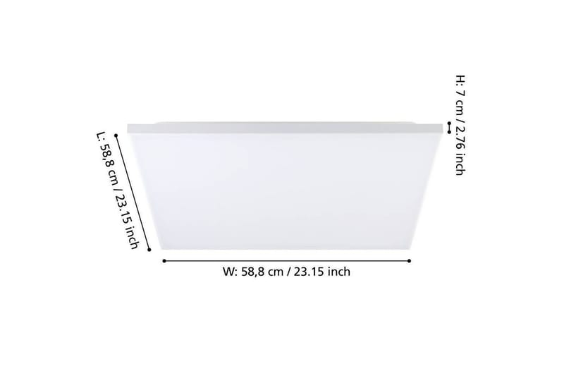 Plafond Eglo Trupiana Vit 587x587 mm - 587x587 mm - Belysning & el - Inomhusbelysning & lampor - Sovrumslampa - Taklampa sovrum