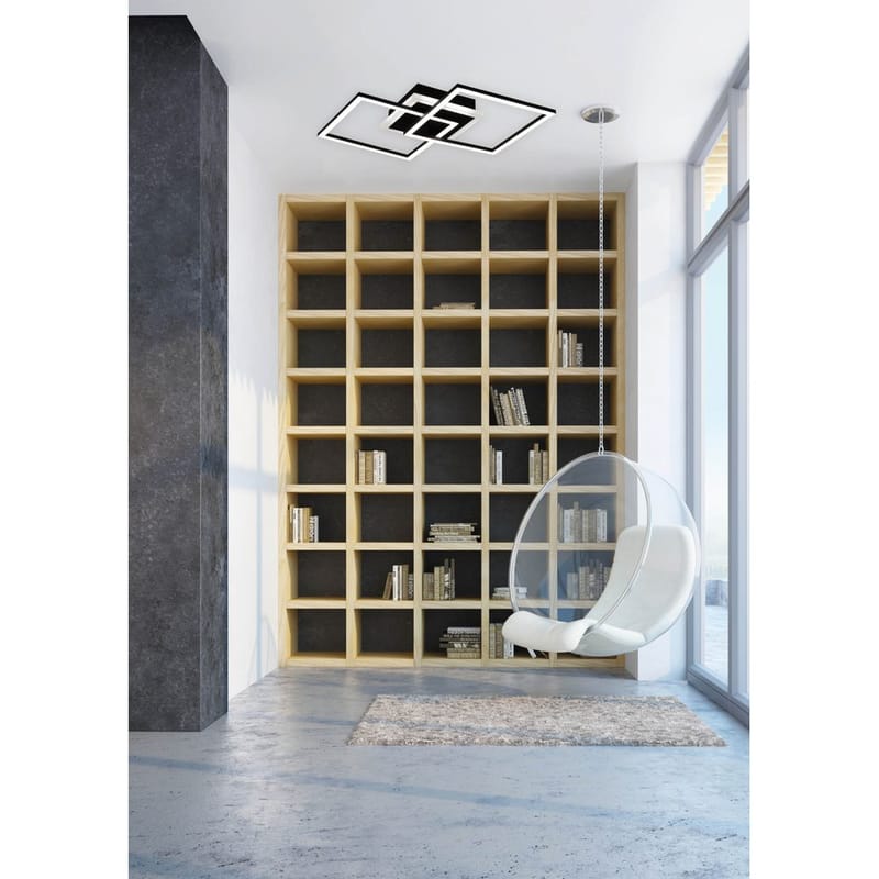 Plafond Venida - Fyrkant, Svart - Belysning & el - Inomhusbelysning & lampor - Sovrumslampa - Taklampa sovrum