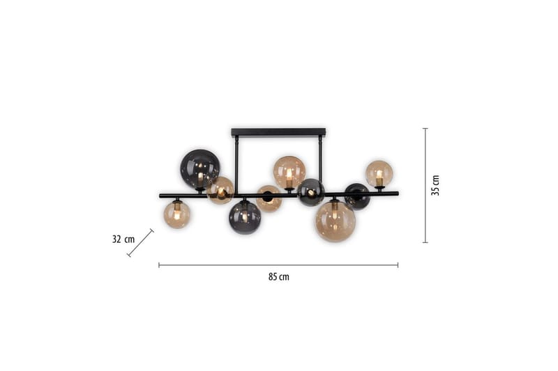 Popsicle Paul Neuhaus Taklampa - Black - Belysning & el - Inomhusbelysning & lampor - Sovrumslampa - Taklampa sovrum