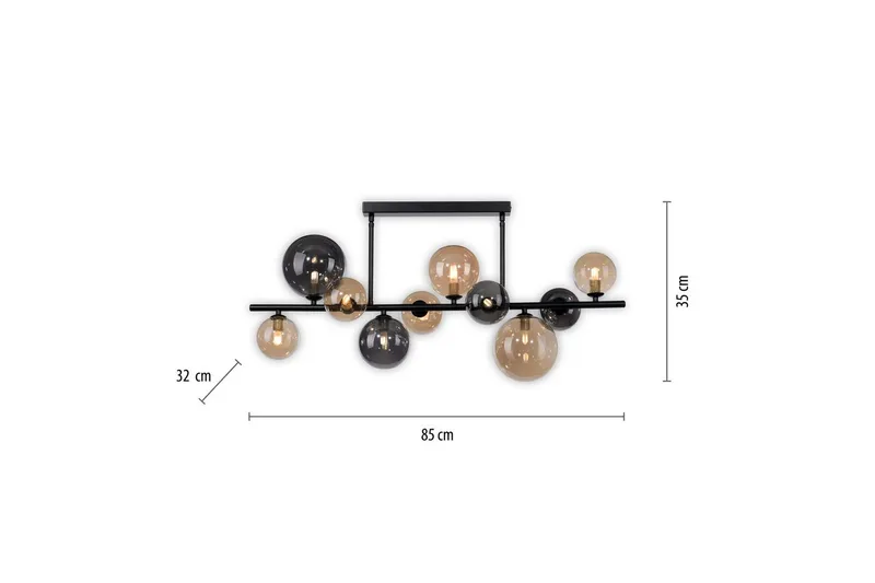 Popsicle Paul Neuhaus Taklampa - Black - Belysning & el - Inomhusbelysning & lampor - Sovrumslampa - Taklampa sovrum