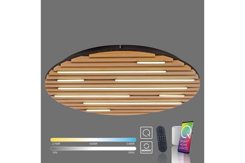 Q-Akustik Paul Neuhaus Vägg/taklampa - Wood - Belysning & el - Inomhusbelysning & lampor - Sovrumslampa - Taklampa sovrum