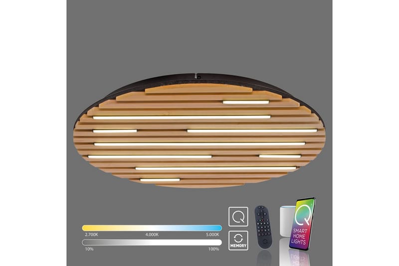 Q-Akustik Paul Neuhaus Vägg/taklampa - Wood - Belysning & el - Inomhusbelysning & lampor - Sovrumslampa - Taklampa sovrum