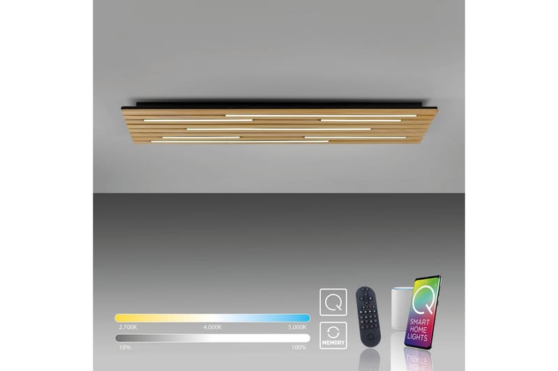 Q-Akustik Paul Neuhaus Vägg/taklampa - Wood - Belysning & el - Inomhusbelysning & lampor - Sovrumslampa - Taklampa sovrum