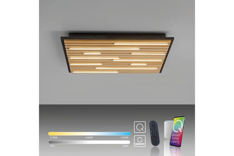 Q-Akustik Paul Neuhaus Vägg/taklampa - Wood - Belysning & el - Inomhusbelysning & lampor - Sovrumslampa - Taklampa sovrum