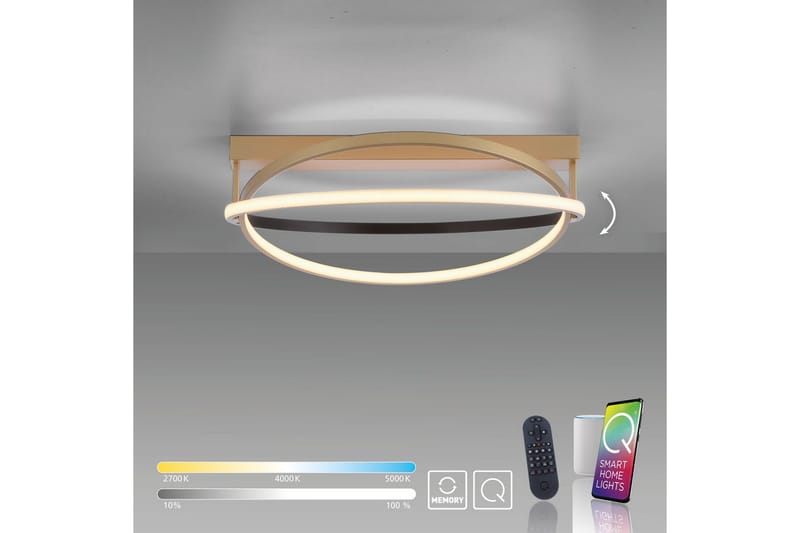 Q-Beluga Paul Neuhaus Taklampa - Brass - Belysning & el - Inomhusbelysning & lampor - Sovrumslampa - Taklampa sovrum