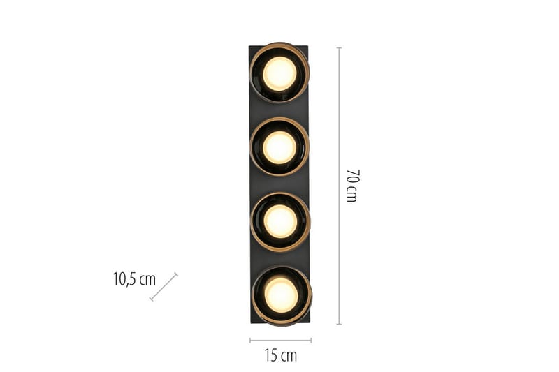 Rika Paul Neuhaus Taklampa - Black - Belysning & el - Inomhusbelysning & lampor - Sovrumslampa - Taklampa sovrum
