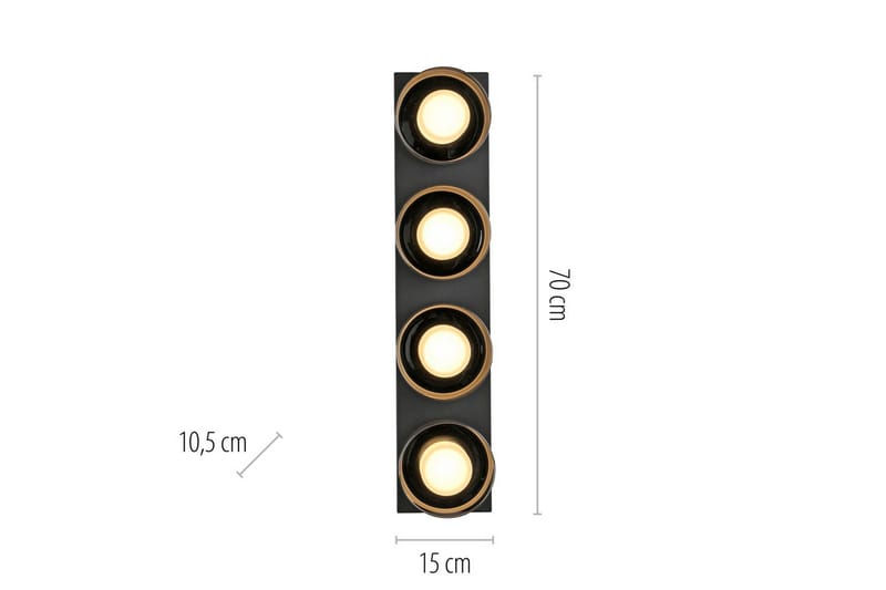 Rika Paul Neuhaus Taklampa - Black - Belysning & el - Inomhusbelysning & lampor - Sovrumslampa - Taklampa sovrum
