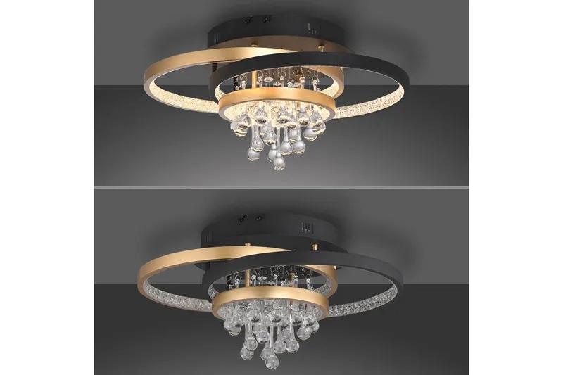 Rotazo Paul Neuhaus Taklampa - Black||Brass - Belysning & el - Inomhusbelysning & lampor - Sovrumslampa - Taklampa sovrum