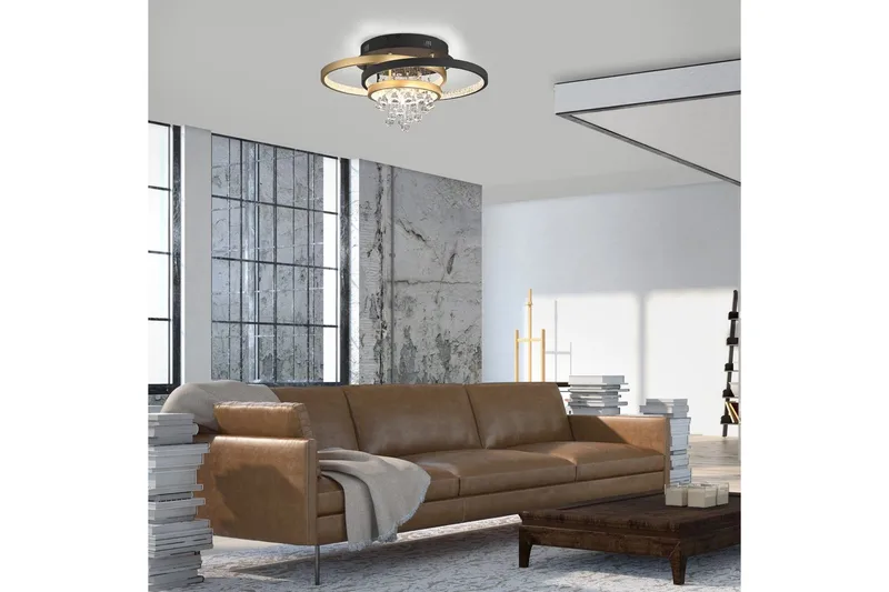 Rotazo Paul Neuhaus Taklampa - Black||Brass - Belysning & el - Inomhusbelysning & lampor - Sovrumslampa - Taklampa sovrum