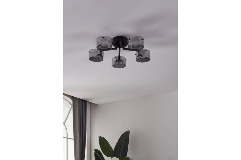 Takbelysning Eglo Copillos Svart/Transparent med 5 Lampor - Belysning & el - Inomhusbelysning & lampor - Sovrumslampa - Taklampa sovrum