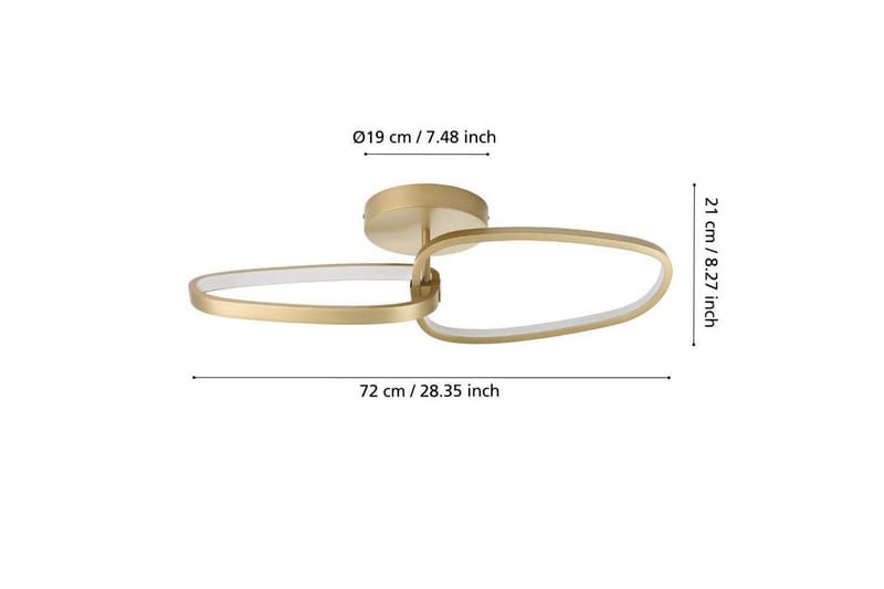 Takbelysning Eglo Lodosa Mässing - Belysning & el - Inomhusbelysning & lampor - Sovrumslampa - Taklampa sovrum