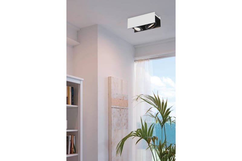 Takbelysning Eglo Vidago Vit/Svart 2 Lampor - 2 Lampor - Belysning & el - Inomhusbelysning & lampor - Sovrumslampa - Taklampa sovrum