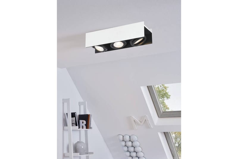 Takbelysning Eglo Vidago Vit/Svart 3 Lampor - 3 Lampor - Belysning & el - Inomhusbelysning & lampor - Sovrumslampa - Taklampa sovrum