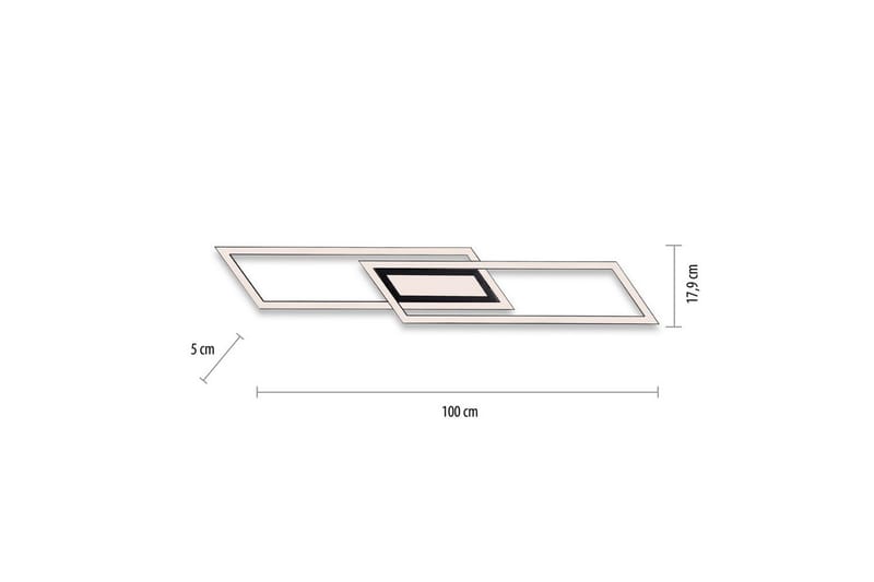 Taklampa Asmin - 17,9x5x100 cm - Belysning & el - Inomhusbelysning & lampor - Sovrumslampa - Taklampa sovrum