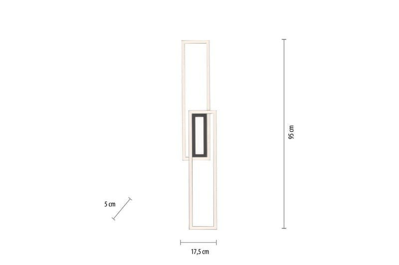 Taklampa Asmin - 17,9x5x95 cm - Belysning & el - Inomhusbelysning & lampor - Sovrumslampa - Taklampa sovrum