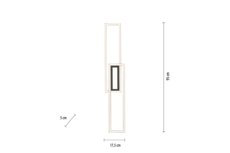 Taklampa Asmin - 17,9x5x95 cm - Belysning & el - Inomhusbelysning & lampor - Sovrumslampa - Taklampa sovrum