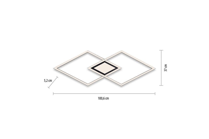 Taklampa Asmin - 37x5,2x106 cm - Belysning & el - Inomhusbelysning & lampor - Sovrumslampa - Taklampa sovrum
