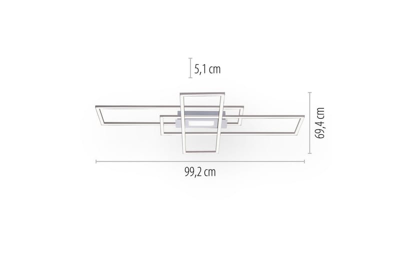 Taklampa Asmin - 69,4x6,8x98,9 cm - Belysning & el - Inomhusbelysning & lampor - Sovrumslampa - Taklampa sovrum