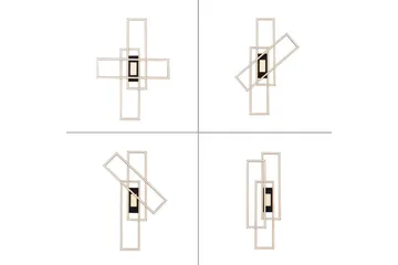 Taklampa Asmin - 69,4x6,8x99 cm - Belysning & el - Inomhusbelysning & lampor - Sovrumslampa - Taklampa sovrum