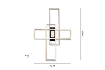 Taklampa Asmin - 69,4x6,8x99 cm - Belysning & el - Inomhusbelysning & lampor - Sovrumslampa - Taklampa sovrum