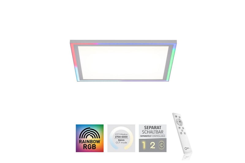 Taklampa Edging - 40x5,2x40 cm - Belysning & el - Inomhusbelysning & lampor - Sovrumslampa - Taklampa sovrum